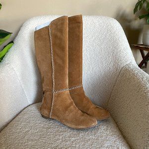 B. Makowsky Suede Caramel Boots